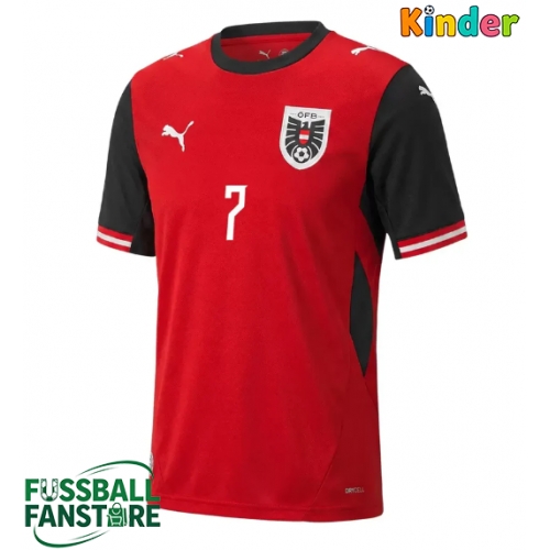 Österreich Marko Arnautovic #7 Replik Heimtrikot Kinder WM 2026 Kurzarm (+ Kurze Hosen)